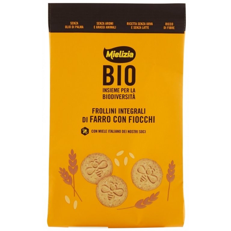 CIASTKA FROLLINI ORKISZOWE PEŁNOZIARNISTE BIO 300 g - MIELIZIA