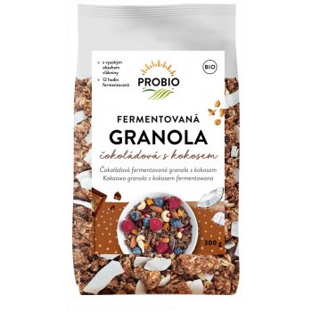 GRANOLA CZEKOLADOWA Z KOKOSEM FERMENTOWANA BIO 300 g - PROBIO