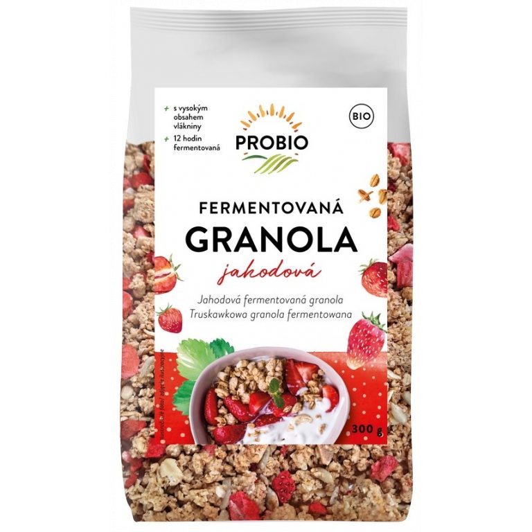 GRANOLA TRUSKAWKOWA FERMENTOWANA BIO 300 g - PROBIO