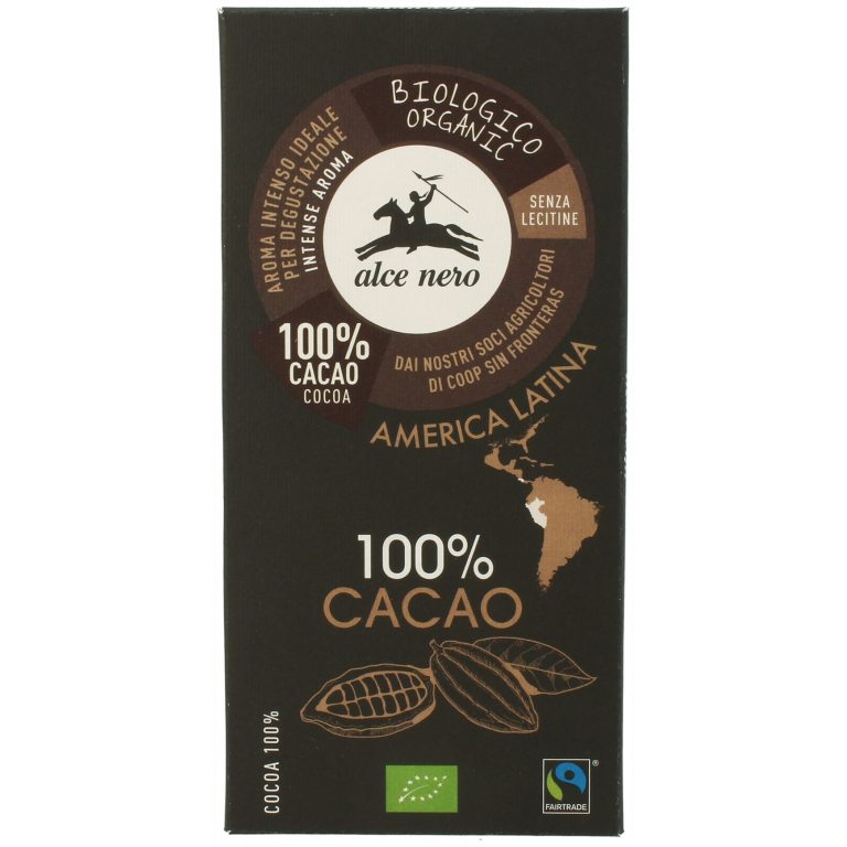 TABLICZKA GORZKA 100 % KAKAO BIO 50 g - ALCE NERO