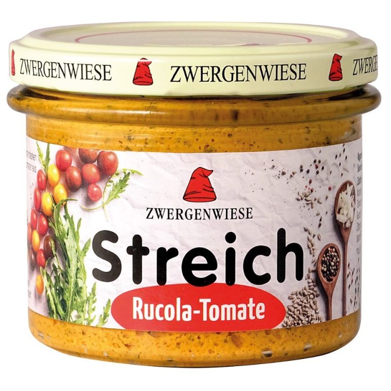PASTA SŁONECZNIKOWA Z RUKOLĄ I POMIDORAMI BEZGLUTENOWA BIO 180 g - ZWERGENWIESE
