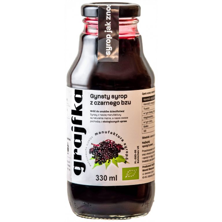 SYROP Z CZARNEGO BZU BIO 330 ml - GRAJFKA