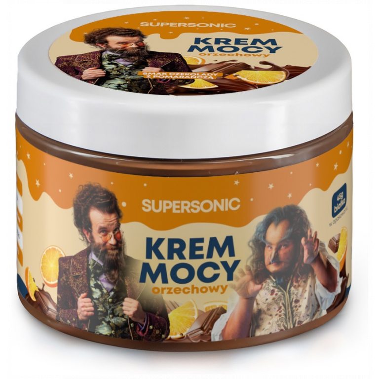 KREM ORZECHOWY O SMAKU CZEKOLADY Z POMARAŃCZĄ 250 g - SUPERSONIC (AKADEMIA PANA KLEKSA)