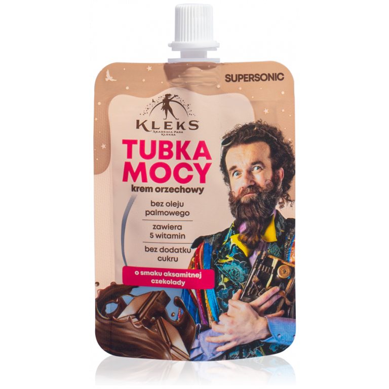 KREM ORZECHOWY TUBKA MOCY O SMAKU AKSAMITNEJ CZEKOLADY 50 g - SUPERSONIC (AKADEMIA PANA KLEKSA)