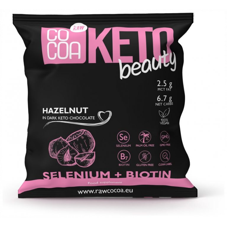 ORZECHY LASKOWE W KETO CZEKOLADZIE CIEMNEJ BEAUTY BEZGLUTENOWE 70 g - COCOA