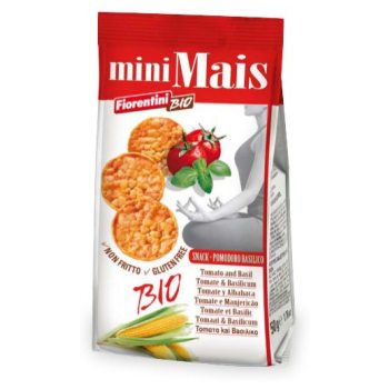 KRĄŻKI KUKURYDZIANE Z POMIDORAMI I BAZYLIĄ BEZGLUTENOWE BIO 50 g - FIORENTINI
