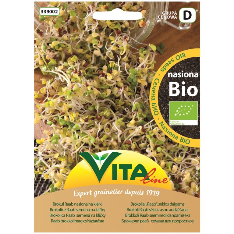 NASIONA BROKUŁU RAAB BIO NA KIEŁKI 20 g - VITA LINE (VG9010