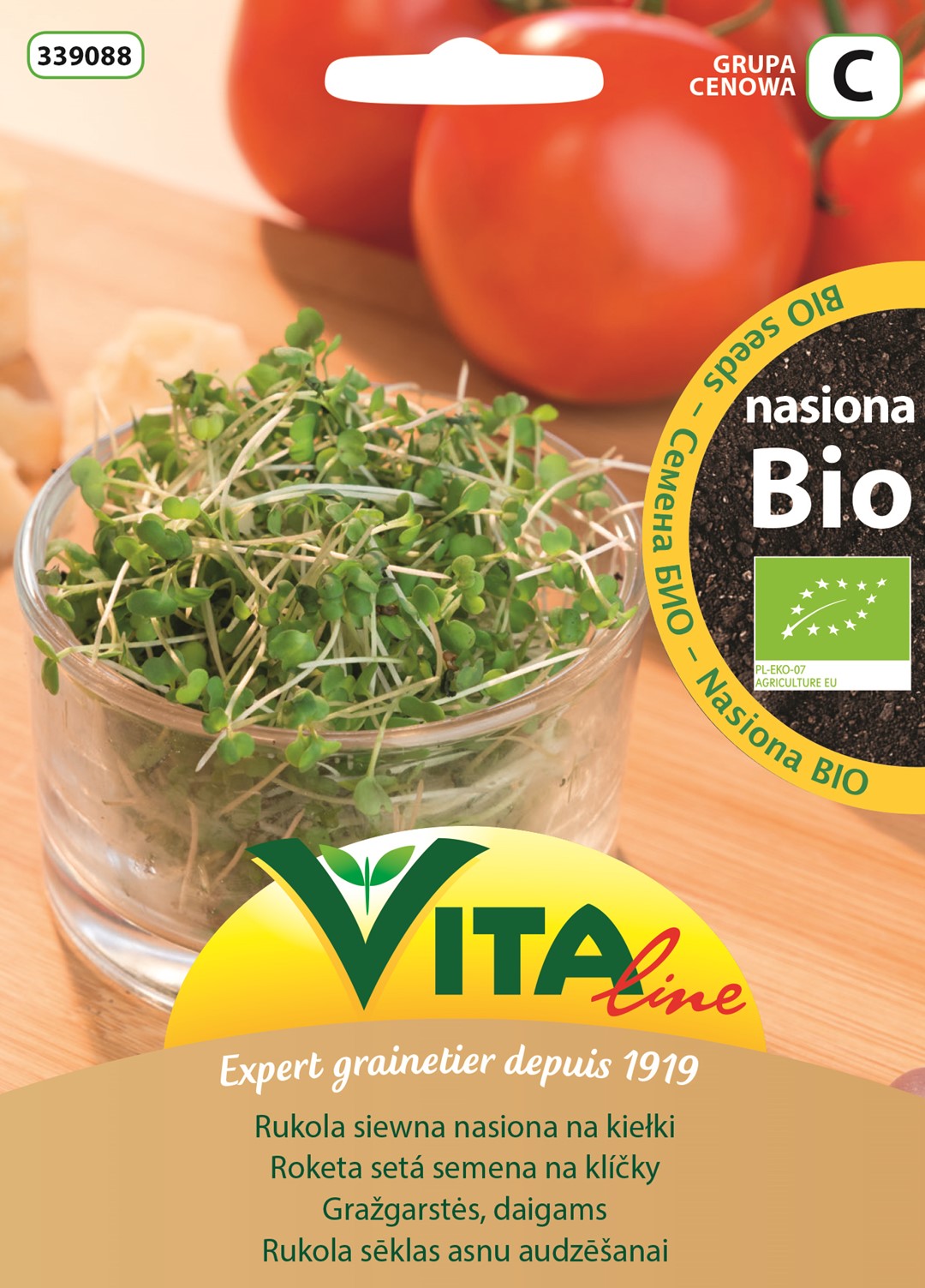 NASIONA RUKOLI SIEWNEJ BIO NA KIEŁKI 15 g - VITA LINE (68967CIN0DS