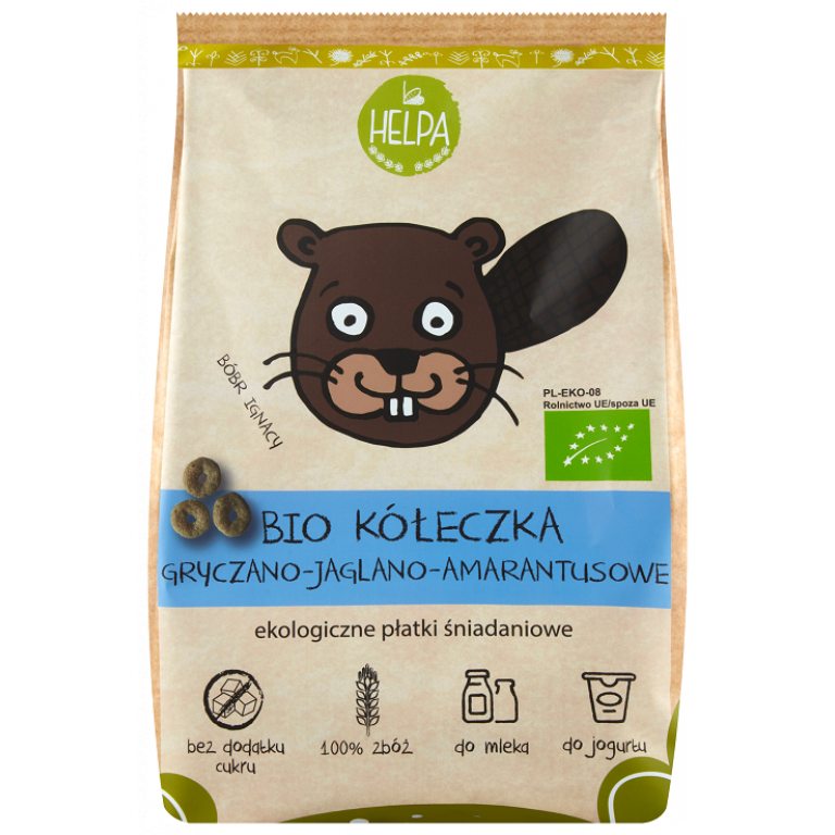 KÓŁKA GRYCZANO - JAGLANO - AMARANTUSOWE BEZ DODATKU CUKRÓW BIO 160 g - HELPA