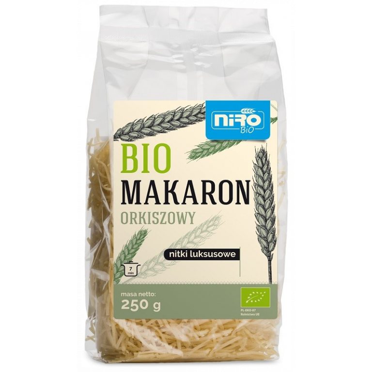 MAKARON (ORKISZOWY) NITKI LUKSUSOWE BIO 250 g - NIRO