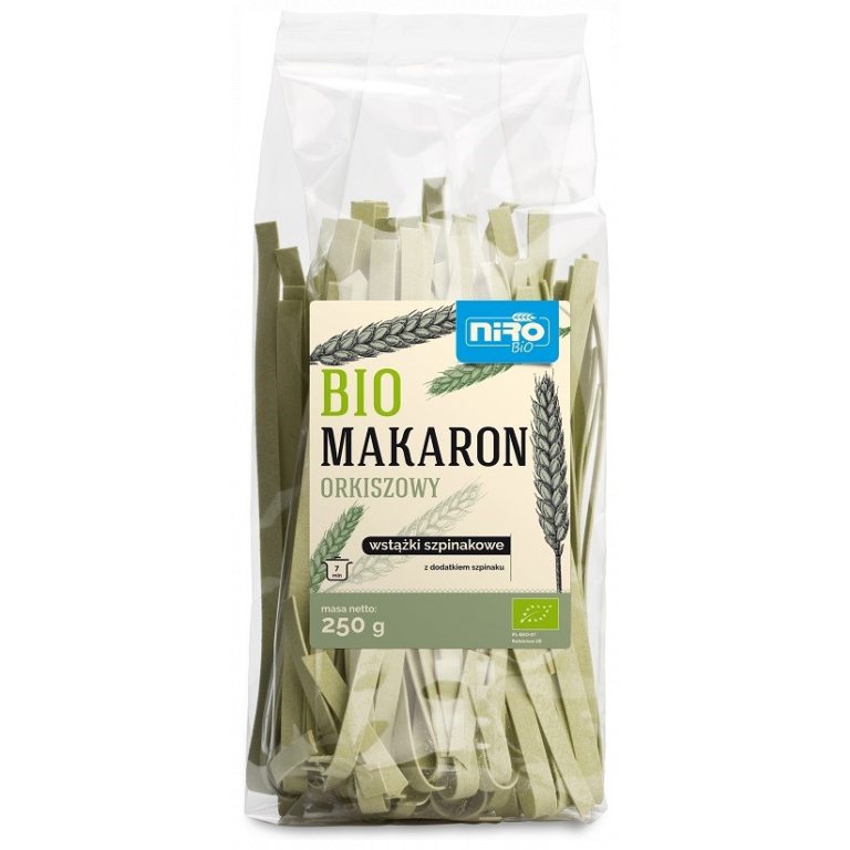 MAKARON (ORKISZOWY SZPINAKOWY) WSTĄŻKI BIO 250 g - NIRO