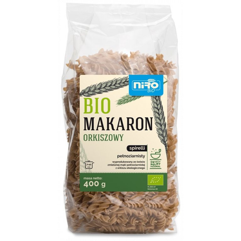 MAKARON (ORKISZOWY RAZOWY) SPIRELLI BIO 400 g - NIRO