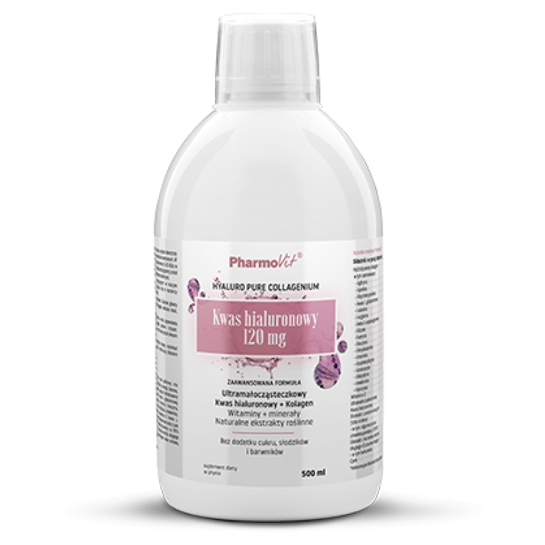 SUPLEMENT DIETY KWAS HIALURONOWY W PŁYNIE BEZGLUTENOWY 500 ml - PHARMOVIT