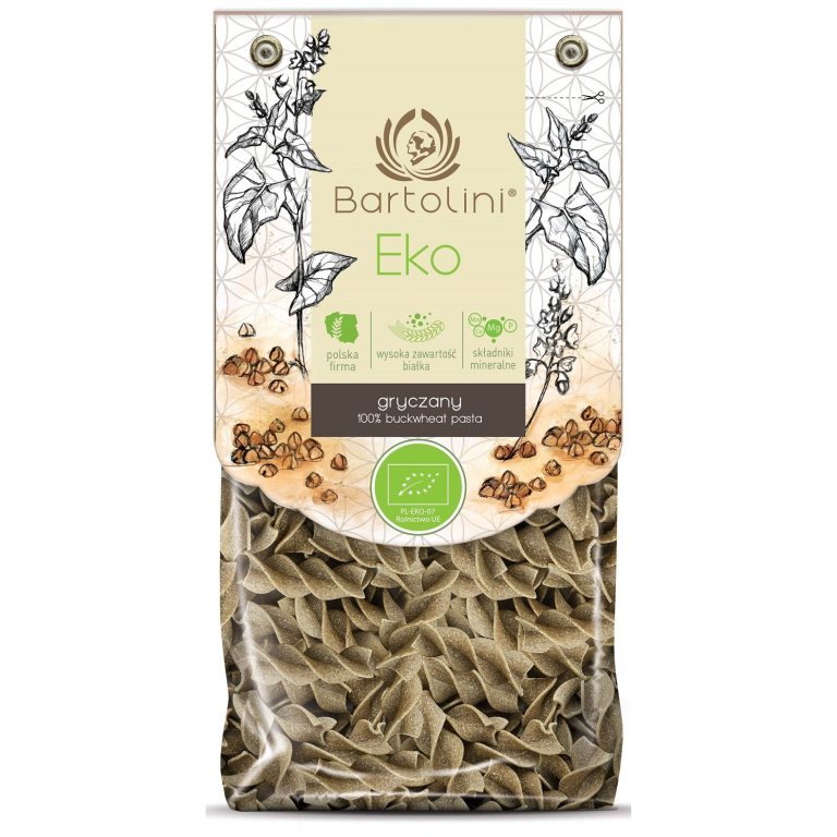 MAKARON (GRYCZANY) DUŻE ŚWIDERKI BIO 250 g - BARTOLINI
