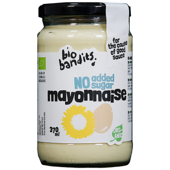 MAJONEZ JAJECZNY BEZ CUKRU BIO 370 ml - BIO BANDITS