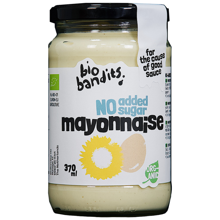 MAJONEZ JAJECZNY BEZ CUKRU BIO 370 ml - BIO BANDITS