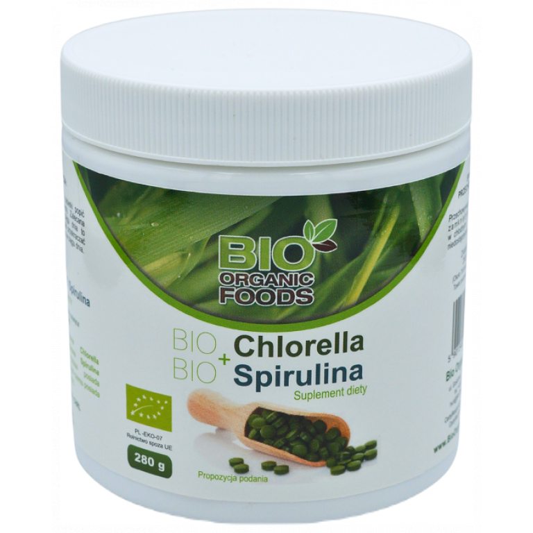 CHLORELLA PYRENOIDOSA + SPIRULINA BIO 560 TABLETEK - BIO ORGANIC FOODS