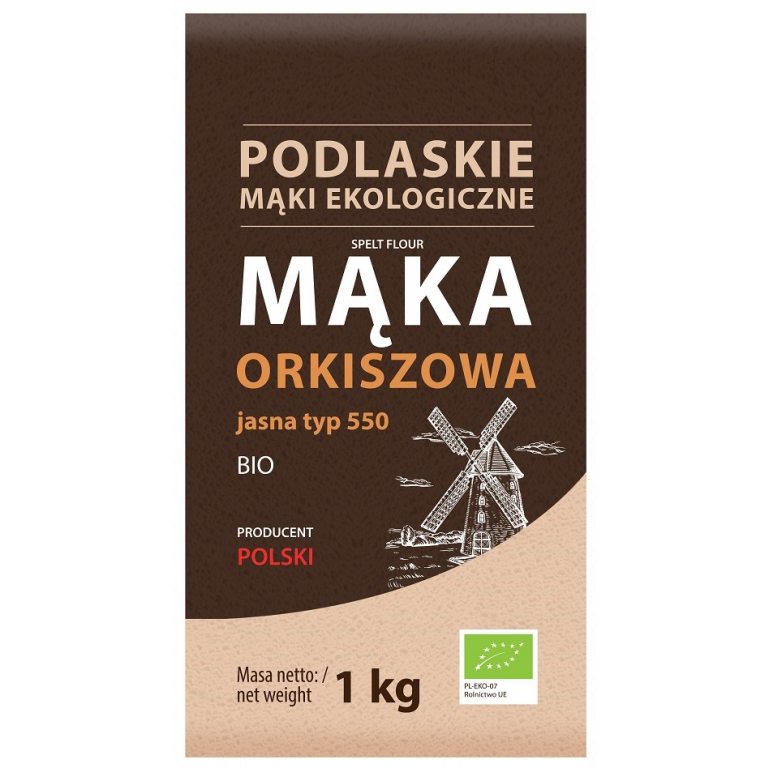 MĄKA ORKISZOWA JASNA TYP 550 BIO 1 kg - BIO LIFE (MĄKI PODLASKIE)