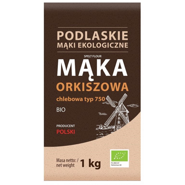 MĄKA ORKISZOWA CHLEBOWA TYP 750 BIO 1 kg - BIO LIFE (MĄKI PODLASKIE)