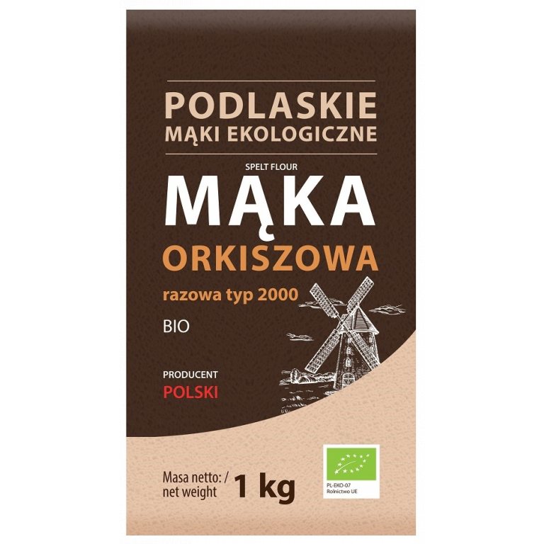 MĄKA ORKISZOWA RAZOWA TYP 2000 BIO 1 kg - BIO LIFE (MĄKI PODLASKIE)