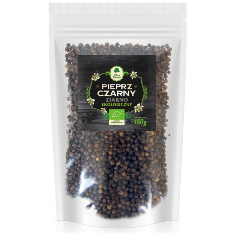 PIEPRZ CZARNY ZIARNO (UZUPEŁNIENIE) BIO 180 g - DARY NATURY