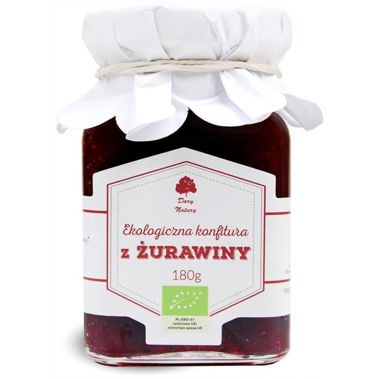 KONFITURA Z ŻURAWINY BIO 180 g - DARY NATURY