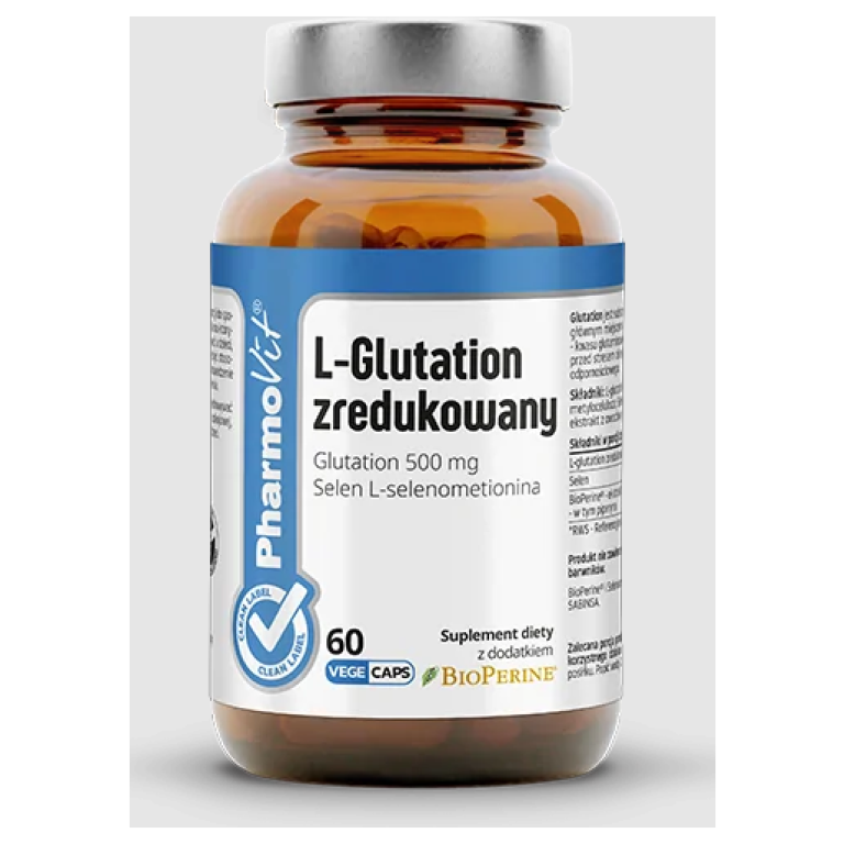L-GLUTATION ZREDUKOWANY BEZGLUTENOWY 60 KAPSUŁEK - PHARMOVIT (CLEAN LABEL)