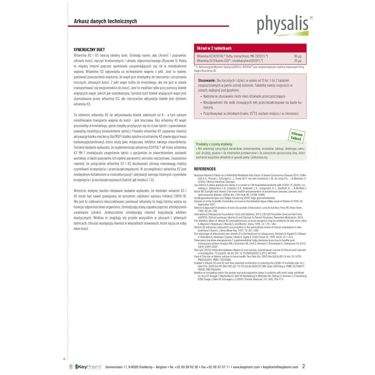 WITAMINA K2 + D3 60 TABLETEK - obrazek 3