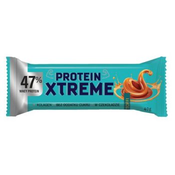BATON PROTEINOWY XTREME O SMAKU TOFFI W CZEKOLADZIE MLECZNEJ BEZ DODATKU CUKRÓW 40 g - DOBRY SQUAD