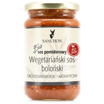 SOS WEGAŃSKI BOLOGNESE BEZGLUTENOWY BIO 330 ml - SANCHON