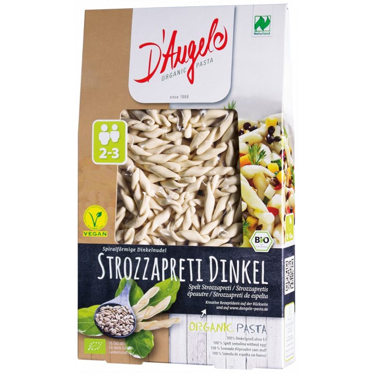 MAKARON (ORKISZOWY) STROZZAPRETI BIO 250 g - D`ANGELO