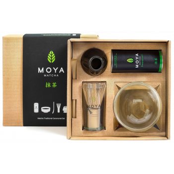 ZESTAW CEREMONIALNY DO MATCHY ZE SZKLANĄ CZARKĄ - MOYA MATCHA