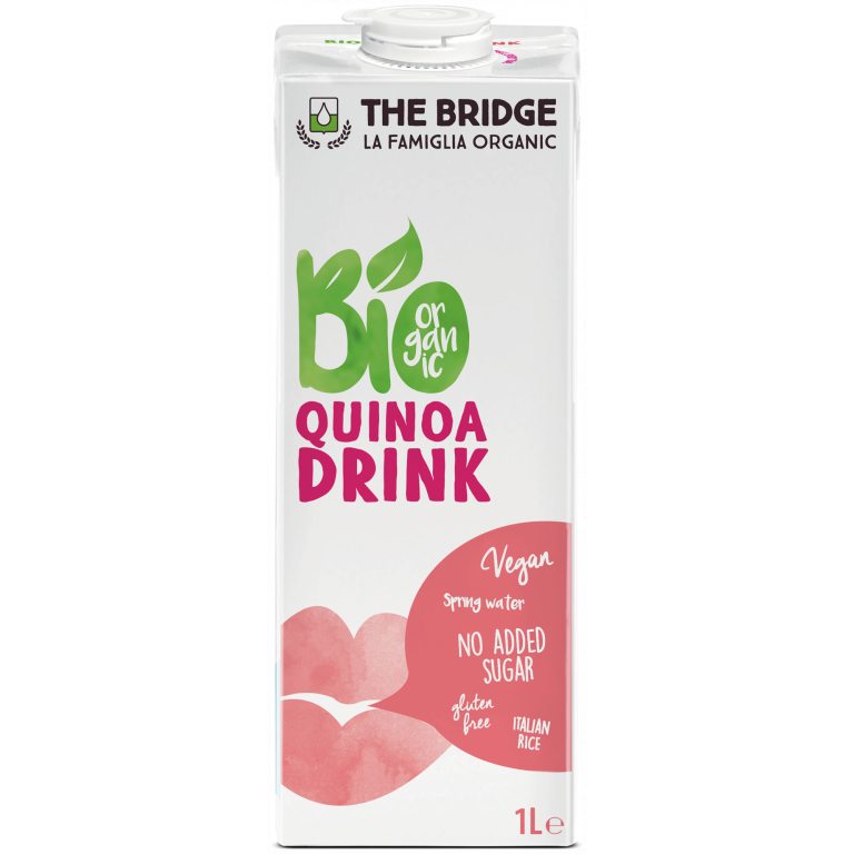 NAPÓJ QUINOA Z RYŻEM BEZ DODATKU CUKRÓW BEZGLUTENOWY BIO 1 L - THE BRIDGE