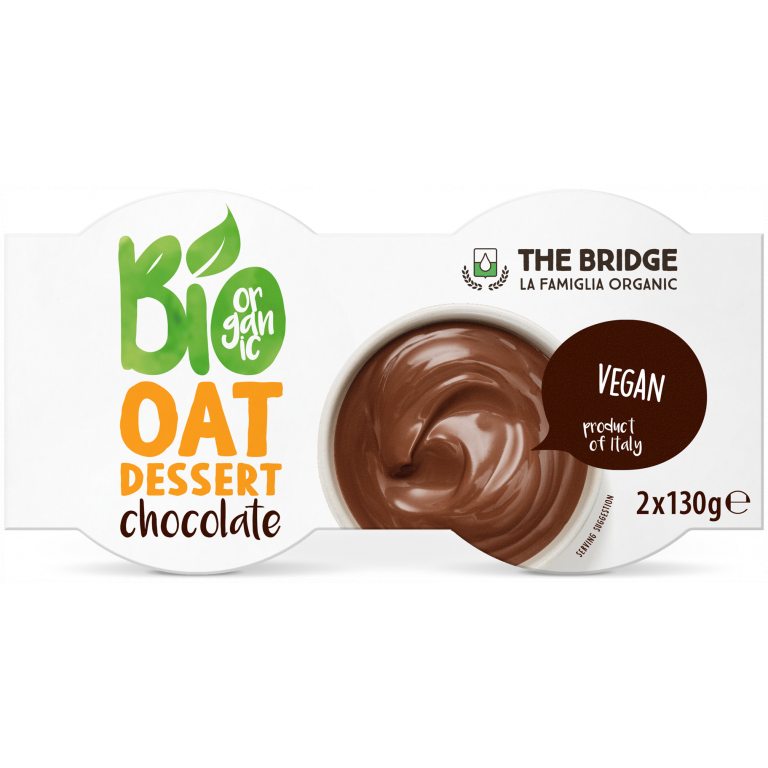 DESER OWSIANY CZEKOLADOWY BIO (2 x 130 g) 260 g - THE BRIDGE