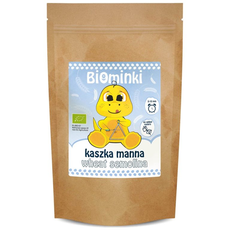 KASZKA MANNA BEZ DODATKU CUKRÓW BIO 200 g - BIOMINKI