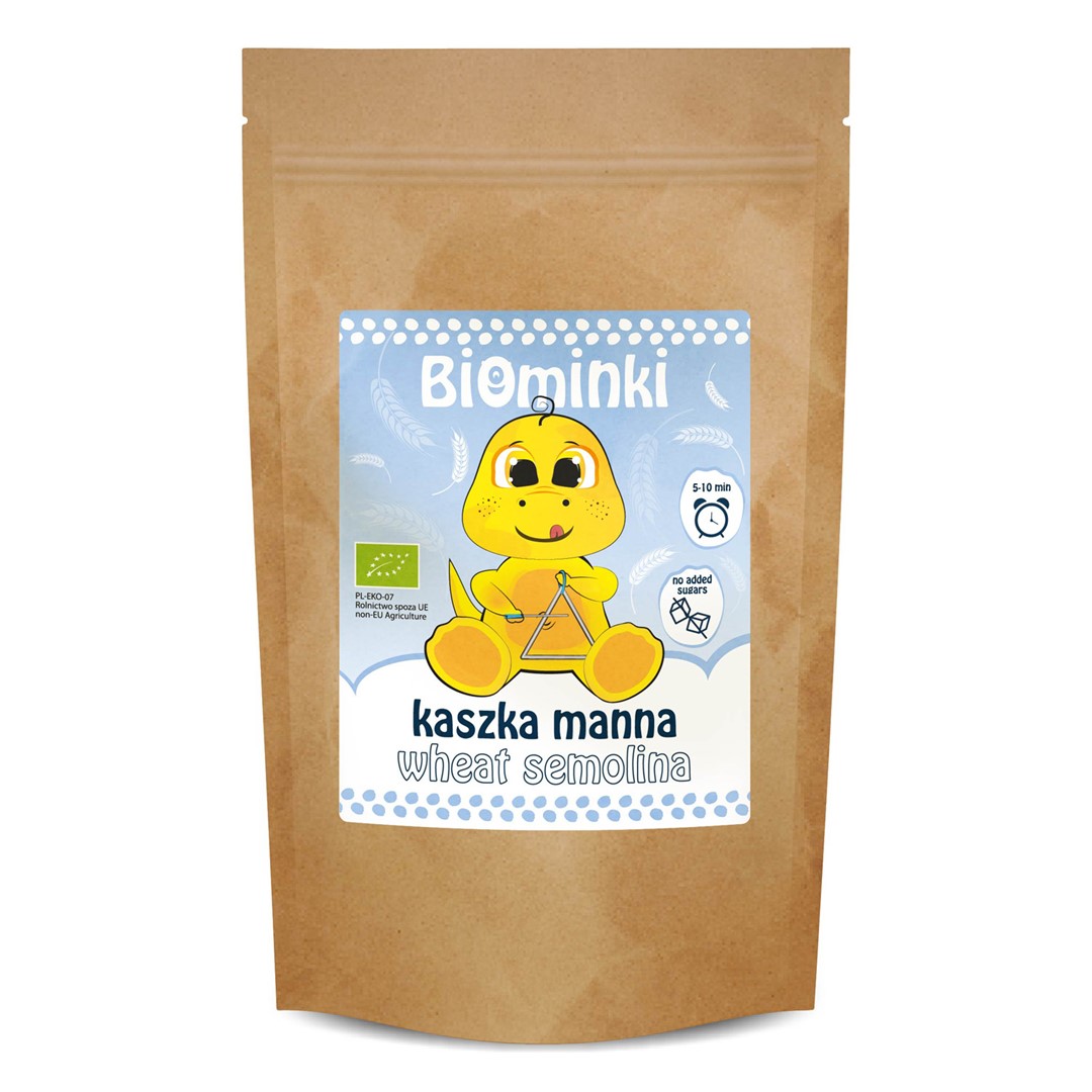 KASZKA MANNA BEZ DODATKU CUKRÓW BIO 200 g - BIOMINKI