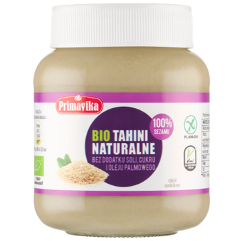 TAHINI (PASTA SEZAMOWA) BEZGLUTENOWE BIO 350 g - PRIMAVIKA