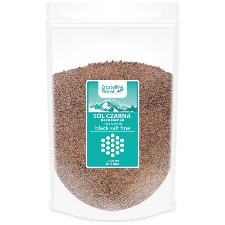 SÓL CZARNA KALA NAMAK DROBNO MIELONA 1 kg - CRYSTALLINE PLANET