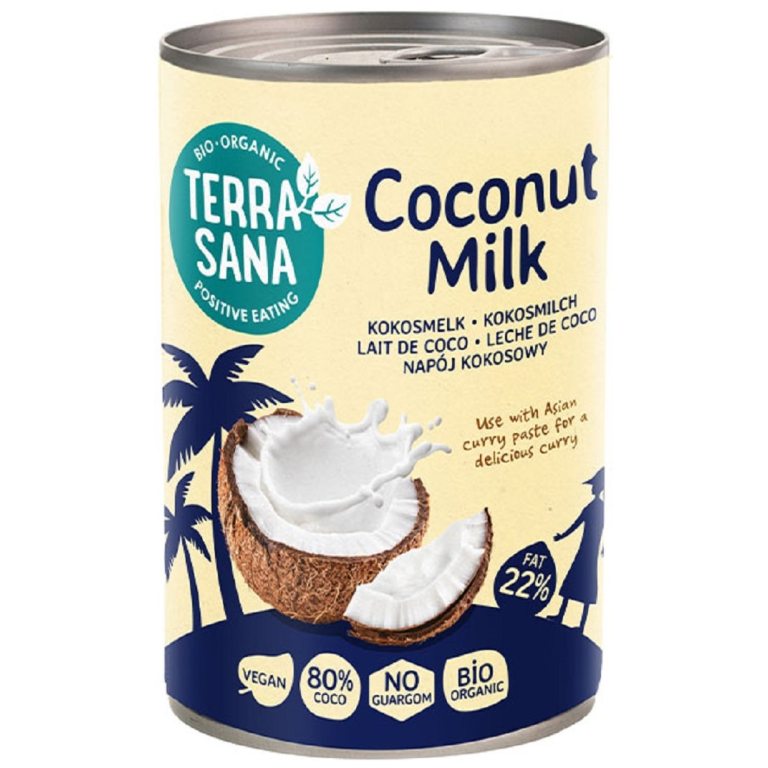 COCONUT MILK - NAPÓJ KOKOSOWY BEZ GUMY GUAR (22 % TŁUSZCZU) BIO 400 ml - TERRASANA