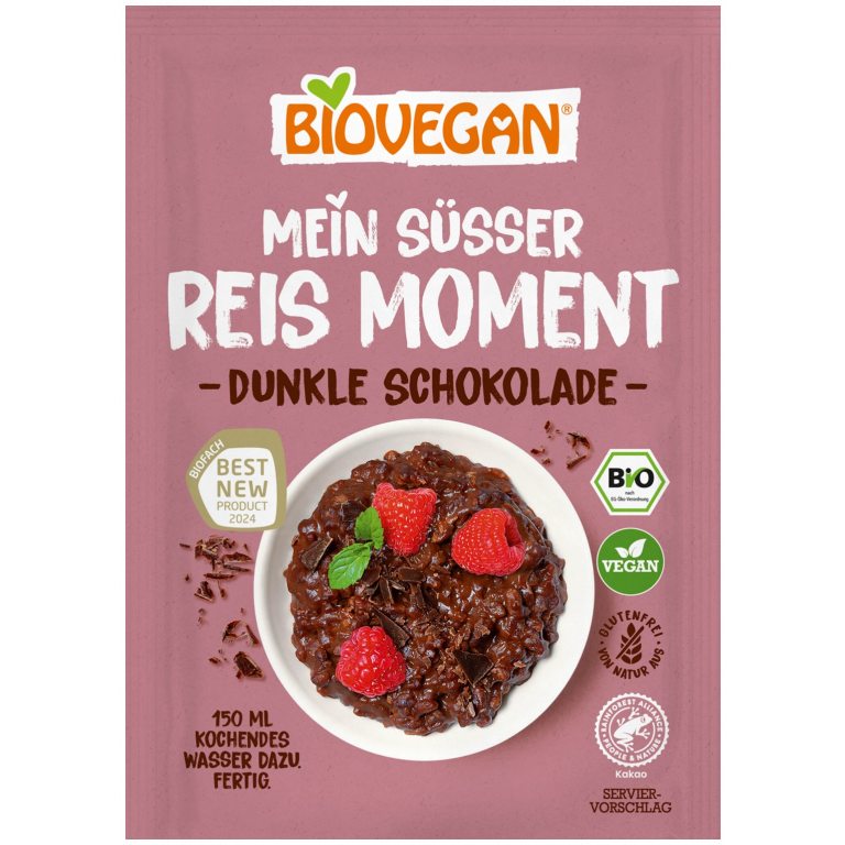 DESER RYŻOWY INSTANT CZEKOLADOWY BEZGLUTENOWY BIO 60 g - BIOVEGAN