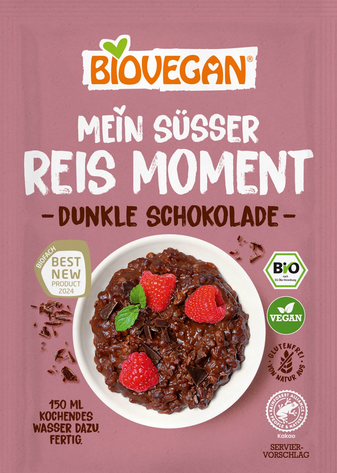 DESER RYŻOWY INSTANT CZEKOLADOWY BEZGLUTENOWY BIO 60 g - BIOVEGAN