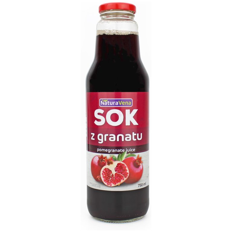 SOK Z GRANATU 100 % 750 ml - NATURAVENA