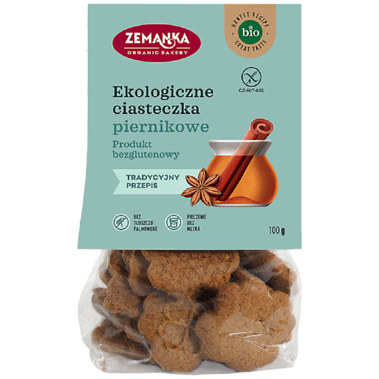 CIASTKA PIERNIKOWE BEZGLUTENOWE BIO 100 g - ZEMANKA