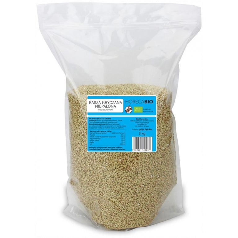 KASZA GRYCZANA NIEPALONA BEZGLUTENOWA BIO 5 kg - HORECA (BIO PLANET)