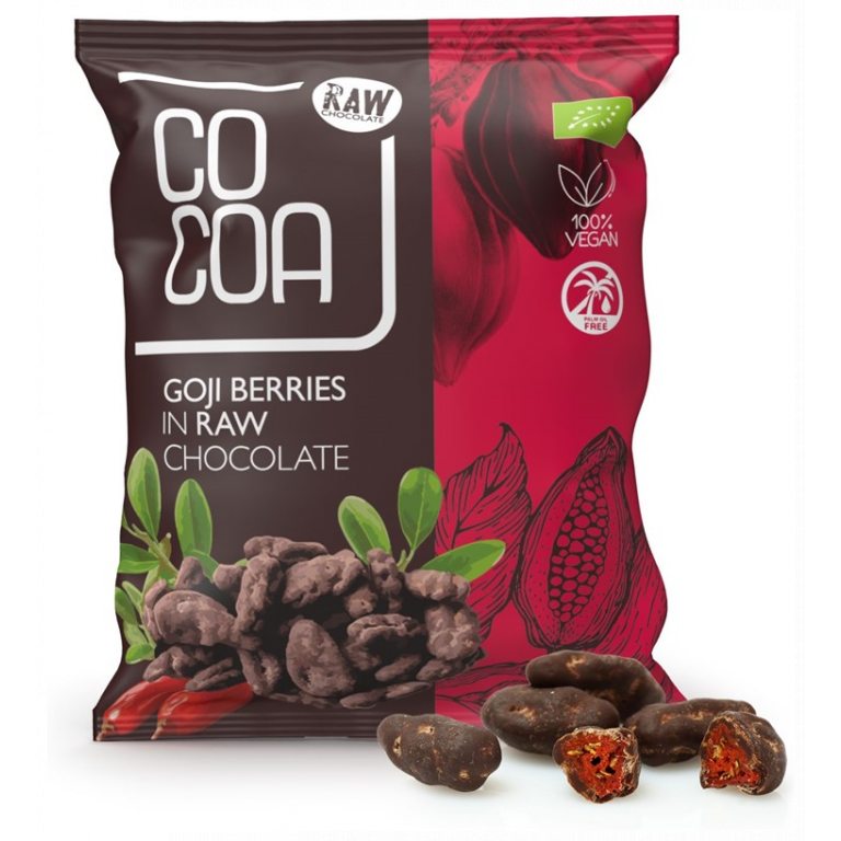 JAGODY GOJI W SUROWEJ CZEKOLADZIE BIO 70 g - COCOA