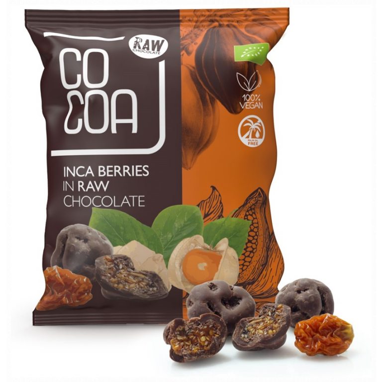 JAGODY INKASKIE W SUROWEJ CZEKOLADZIE BIO 70 g - COCOA