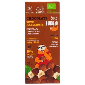 CZEKOLADA Z ORZECHAMI LASKOWYMI BEZGLUTENOWA BIO 50 g - ME GUSTO (SUPER FUDGIO)