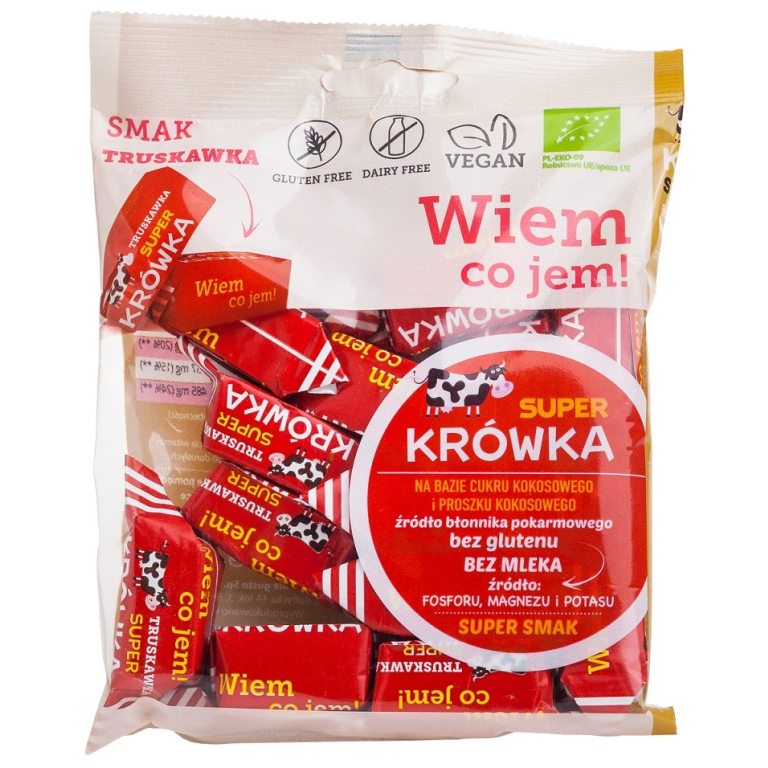 KRÓWKI TRUSKAWKOWE BEZMLECZNE BEZGLUTENOWE BIO 150 g - ME GUSTO (SUPER KRÓWKA)
