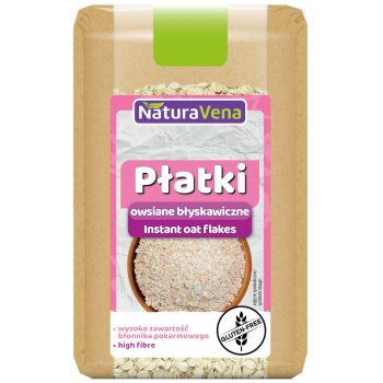PŁATKI OWSIANE BŁYSKAWICZNE BEZGLUTENOWE 300 g - NATURAVENA