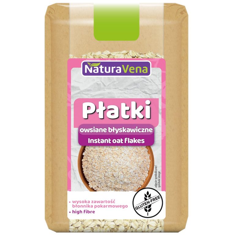 PŁATKI OWSIANE BŁYSKAWICZNE BEZGLUTENOWE 300 g - NATURAVENA